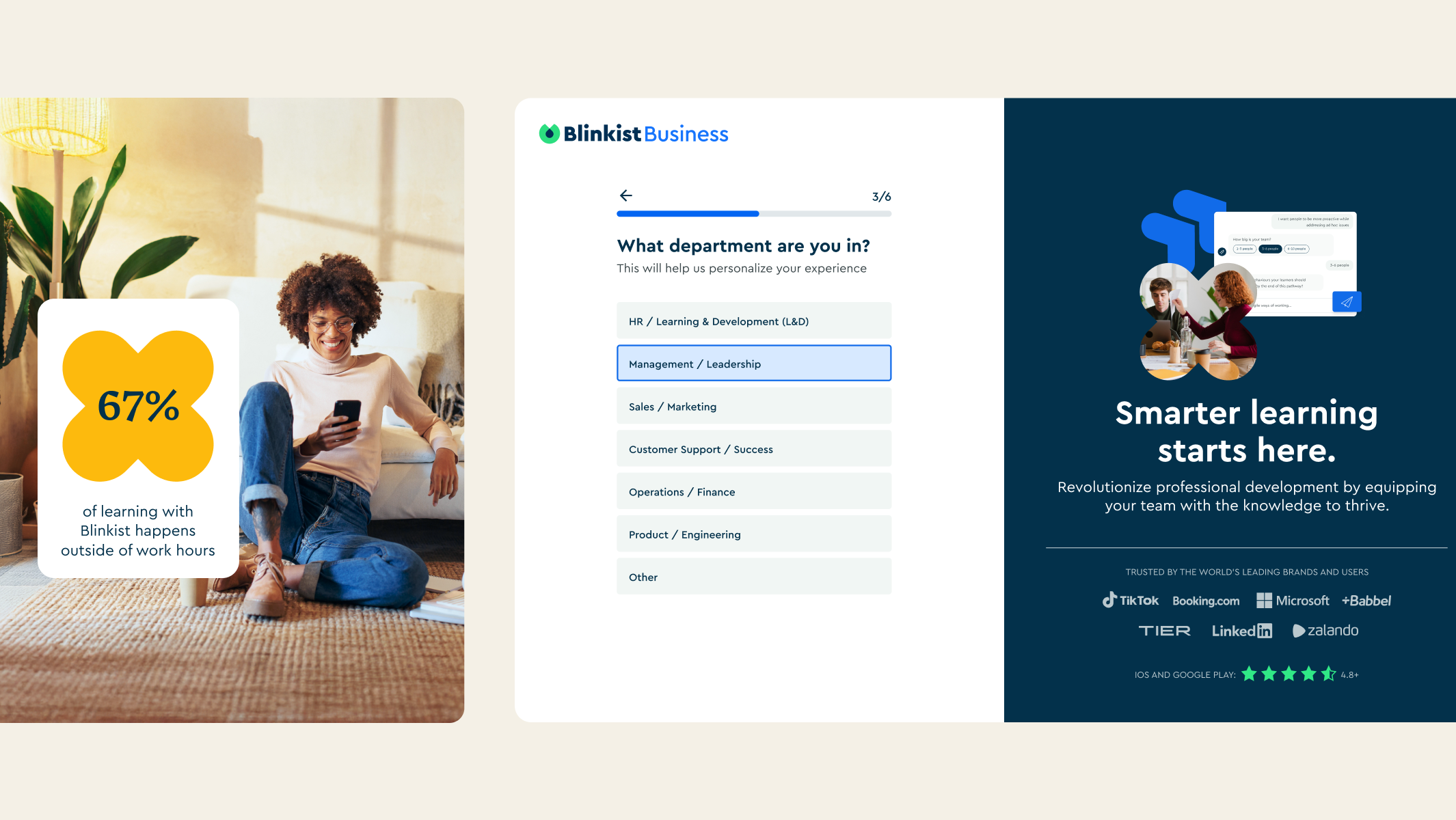Blinkist Business sign-up screen